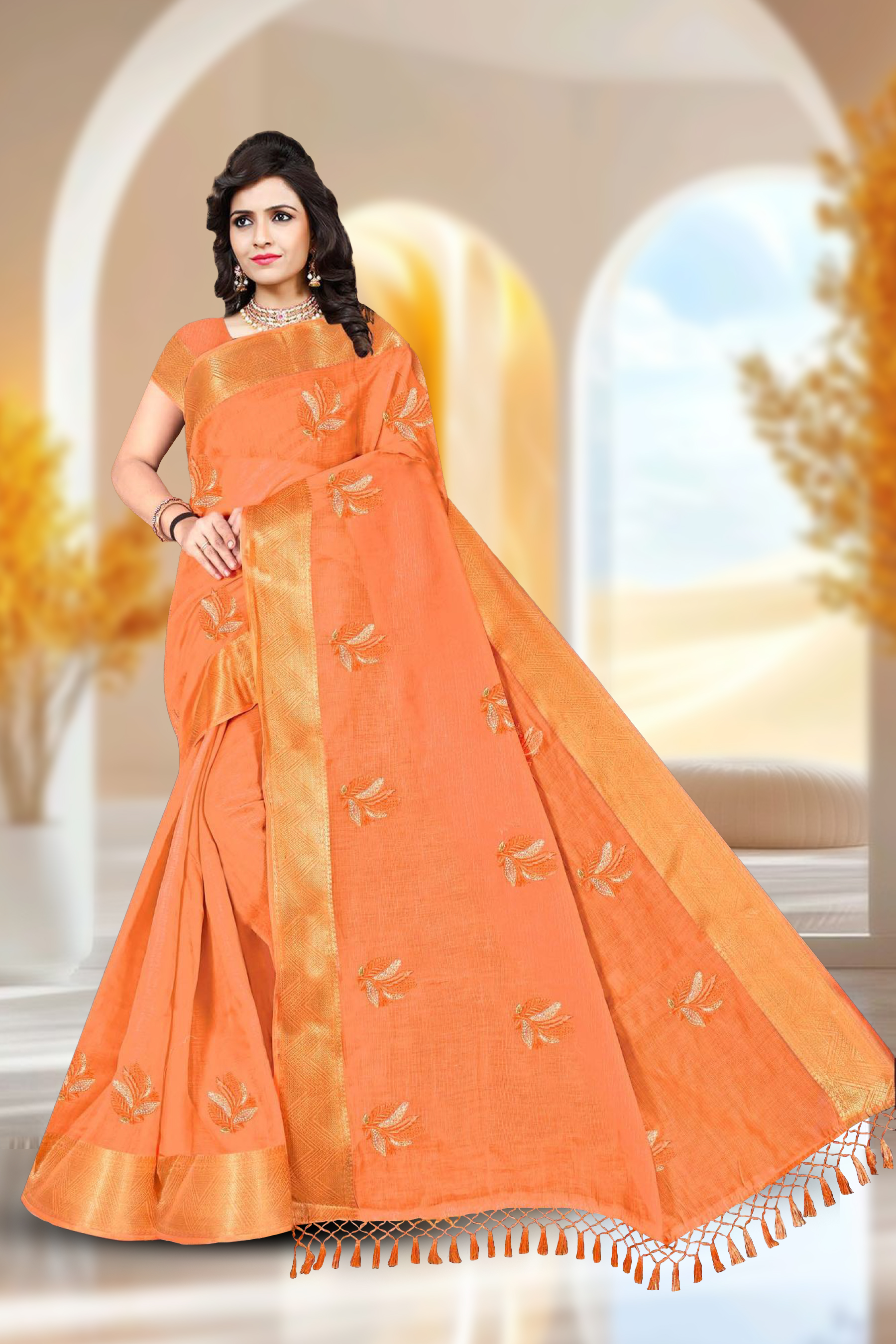 Cotton Saree With Un-Stitched Blouse