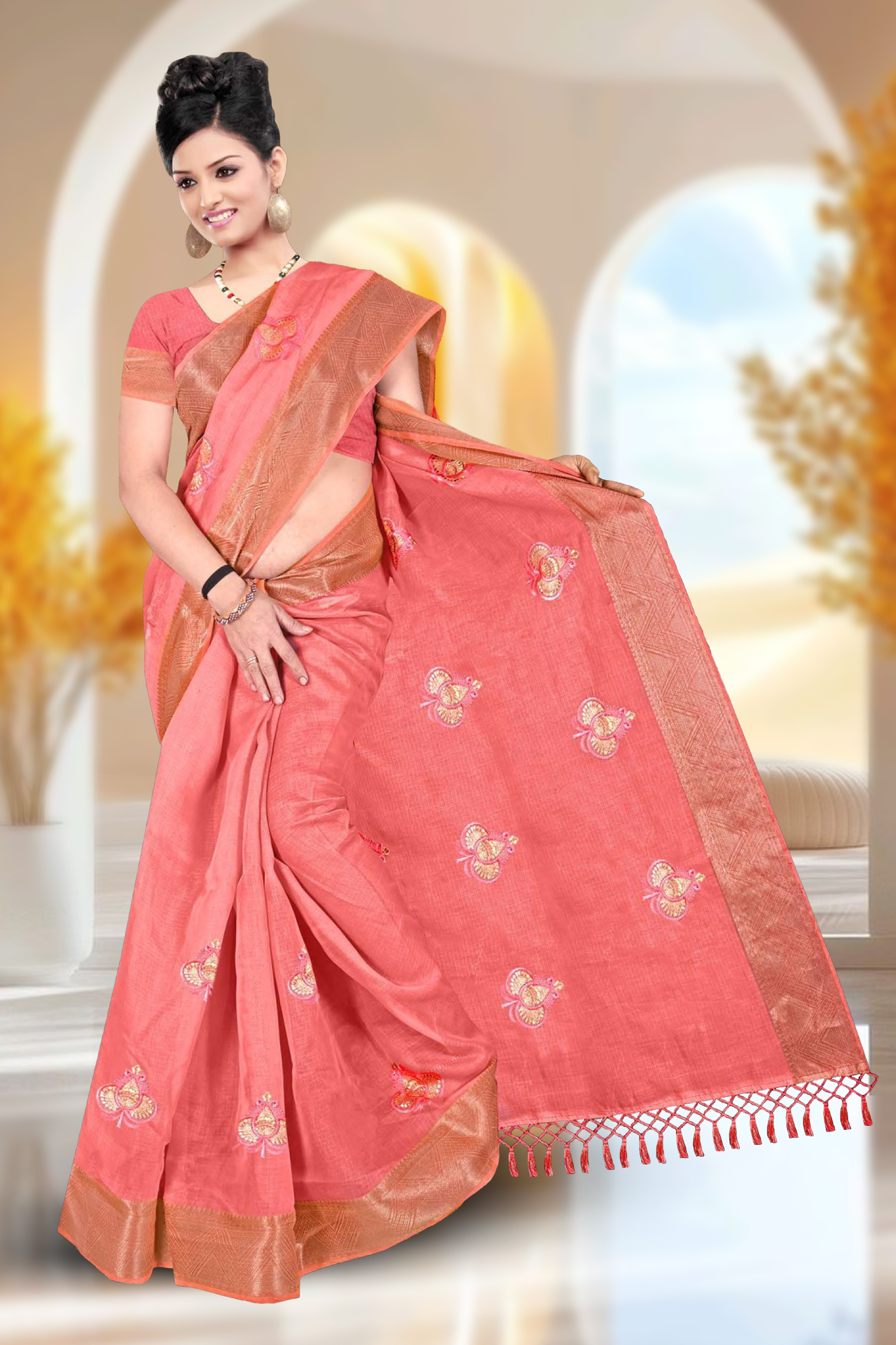 Cotton Saree With Un-Stitched Blouse